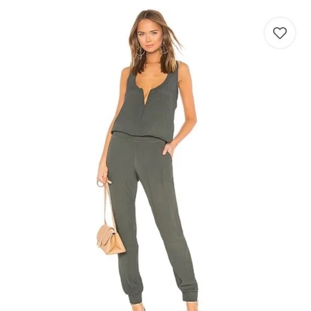 Monrow Camo Creepe Jumpsuit Sleeveless Size L - Picture 14 of 15